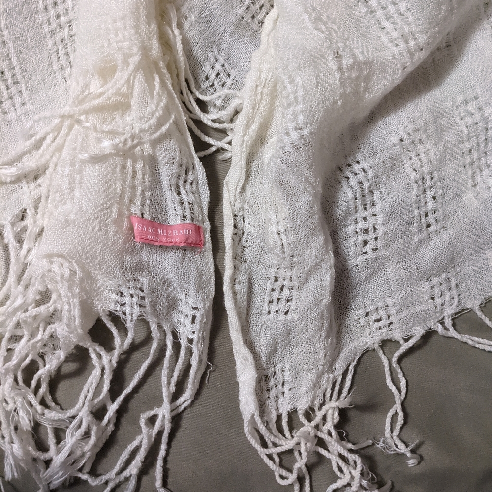 Comfy soft cream wool scarf